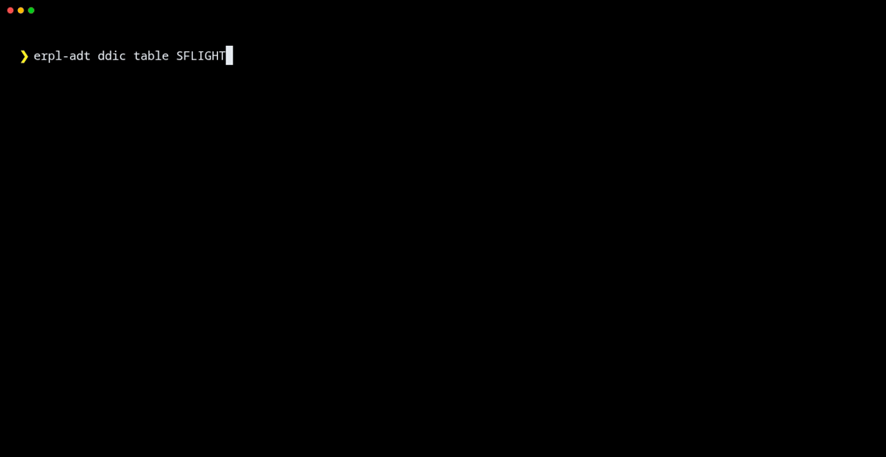 erpl-adt reading DDIC table SFLIGHT