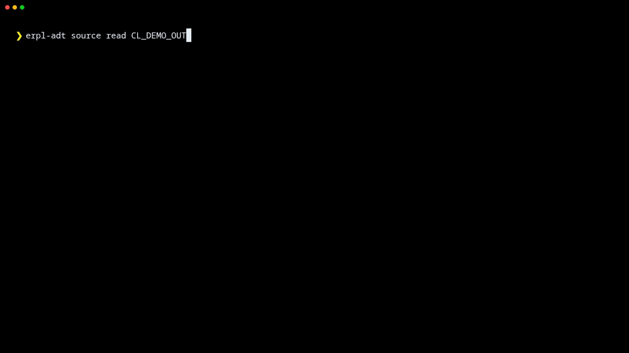 erpl-adt reading ABAP source with color